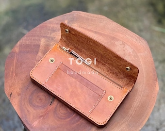 Long Leather Wallet PDF Pattern: Handmade Template (20x9.5cm)