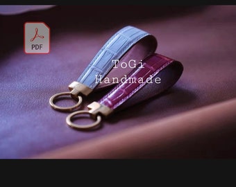 Leather Keychain Pattern: Handmade Fob Template (PDF)
