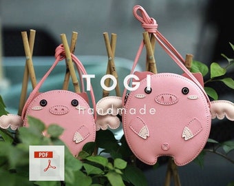 Pig Bag Leather Sewing Pattern (PDF)