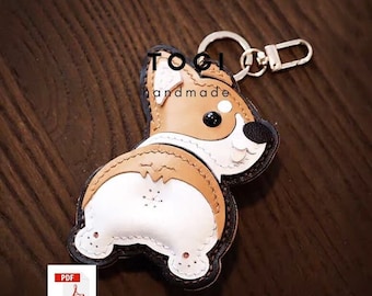 Leather Keychain Pattern: Handmade Template (PDF Download A4 Size 100%)