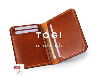 Leather Mini Wallet PDF Pattern: Handmade Template (11x8 cm)