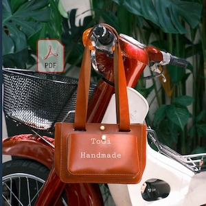Schnittmuster Leder Tragetasche, Leder Tragetasche Muster, Tragetasche PDF, Tragetasche Muster, Leder Mustertasche, Leder Handmade,Vorlage Digital