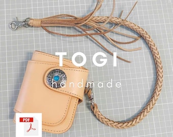 Leather Wallet PDF Pattern: Japanese Short Wallet Template (Digital Download)