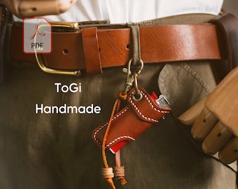 Leather Lighter Cover Pattern, Bic J3, Handmade Template (PDF Pattern)