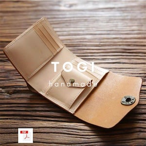 Patrón Cartera de Cuero Bifold, Cartera PDF, Patrón Cartera PDF, Plantilla Cartera, Patrón Cuero, Cuero Hecho a Mano, Plantilla Digital