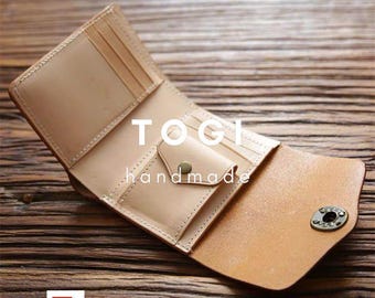 Leder Bifold Wallet Pattern: Brieftaschen-Vorlage (PDF)