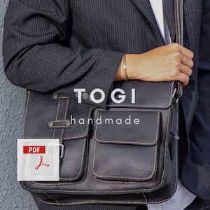 Patron de sac en cuir, Patron de sac en cuir, PDF de sac à bandoulière, Patron de sac à bandoulière, Patron de cuir, Cuir fait main, Modèle numérique, PDF