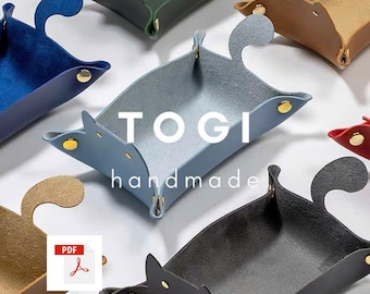 Leather Cat Valet Tray Pattern: Handmade PDF Template