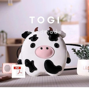 Patron de sac en cuir, PDF de sac de vache, Patron de sac PDF, Patron de sac en cuir de vache PDF, Patron de cuir, Cuir fait main, Modèle numérique