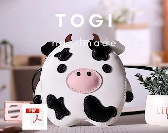 Cow Bag Leather Pattern PDF, Handmade Template (Digital Download)