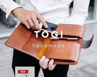 Leather Ipad Clutch Pattern: Handmade Wallet, Air 9.7 (PDF Pattern)