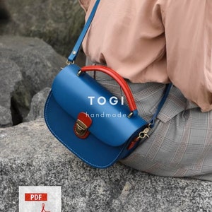 Schnittmuster Leder Schultertasche, Leder Schnittmuster, Schultasche PDF, Schnittmuster, Leder Muster, Leder Handmade, Vorlage Digital
