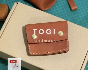 Leather Card Holder Wallet Pattern, Handmade Template (PDF Pattern)