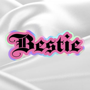 | d’autocollants Bestie holographiques Narsissy