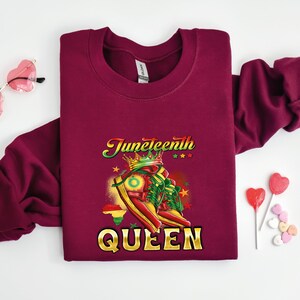 Juneteenth Queen Sweatshirt, 1865 Black Culture Sweatshirt, Black History Sweater and Hoodie
