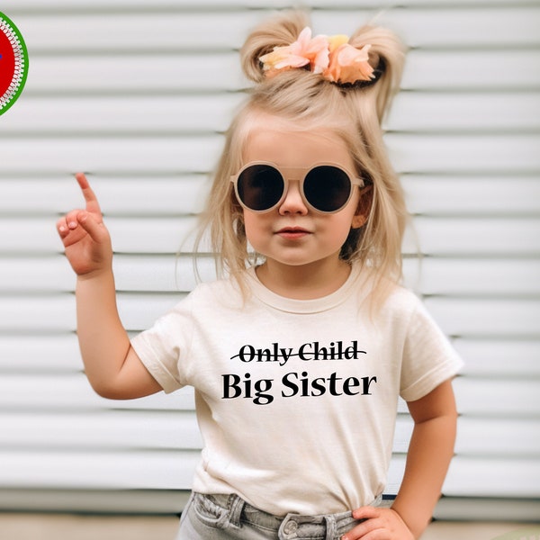 Only Child Big Sister Shirt, Pregnancy Reveal Shirt, Big Sister T-Shirt, Big Sister Announcement, Pregnancy Announcement, Baby Announcement