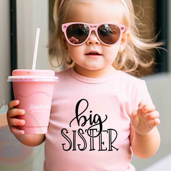 Big Sister Toddler Shirt, Big Sister To Be, Cute Announcement Kids Shirt, Big Sister Gift, Little Sister Shirt, Baby Announcement Shirt