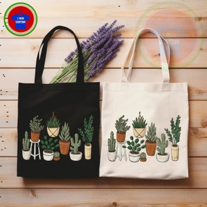 Plant Lover Tote Bag, Plant Mom Tote Bag Gift, Gift for Plant Lover, Just One More Plant Tote Bag,  Gardening Bag Gift, Crazy Plant Lady