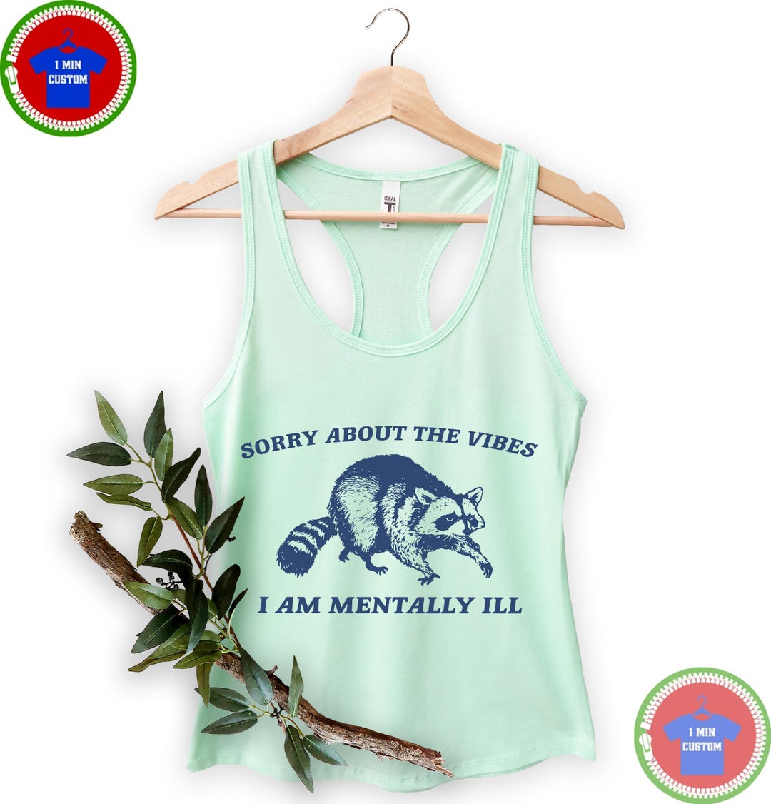 Raccoon Tank Top, Cute Raccoon Tank Top, Raccoon Lover Tank Top, Animal ...