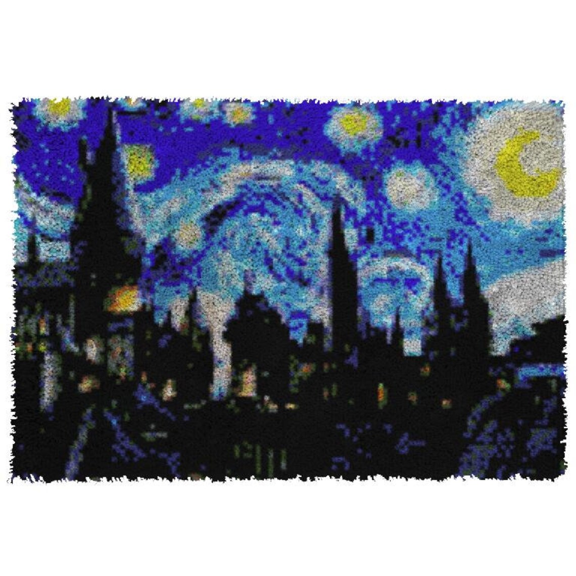 Latch Hook Rug Harry Potter Yarn Tapestry Kits DIY Carpet Rug Etsy