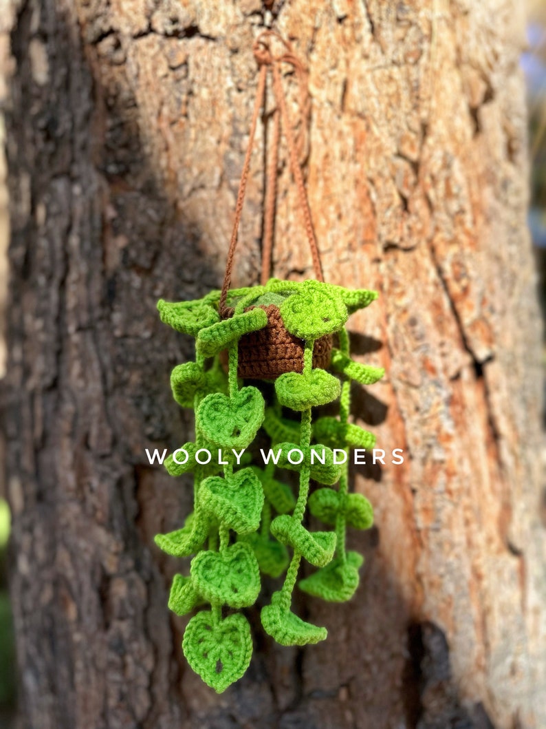 Monstera Car Plants Crochet Hanging Plants Car Accessories Etsy