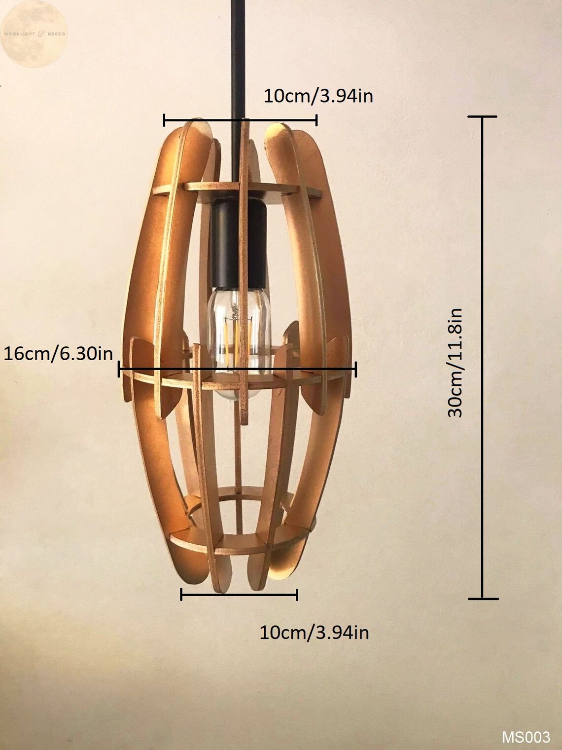 Printable Template for Easy DIY Ceiling Pendant Light Dollar - Etsy