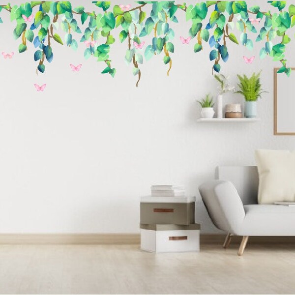 Vine Wall Sticker Etsy