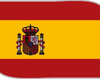Spain Flag La Rojigualda Leaf Shape Art vinyl sticker / printed vinyl decal / label /autocollant /wall poster for car bumper, window, laptop