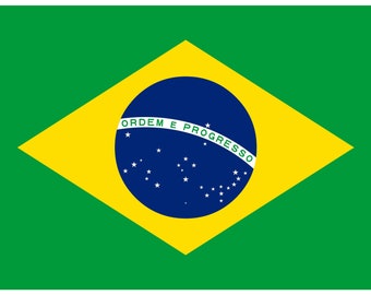 BRAZIL COUNTRY code oval FLAG vinyl sticker printed vinyl decal