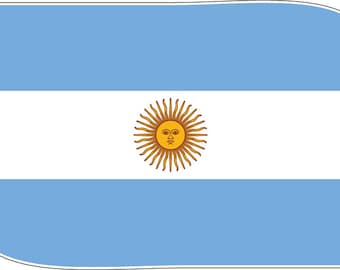 Argentina Flag Sun of May Leaf Shape Art vinyl sticker / printed vinyl decal /label /autocollant /wall poster for car bumper, window, laptop