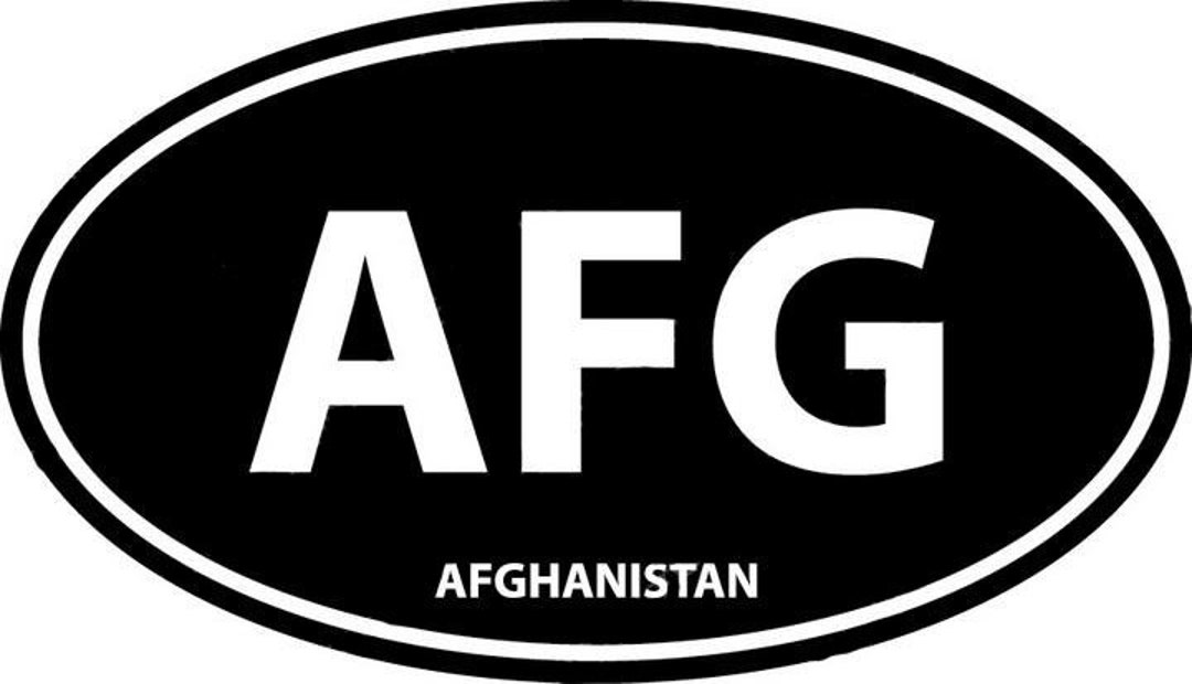 Afghanistan AFG Euro Oval Black Wall Window Car Vinyl Sticker Decal - Etsy