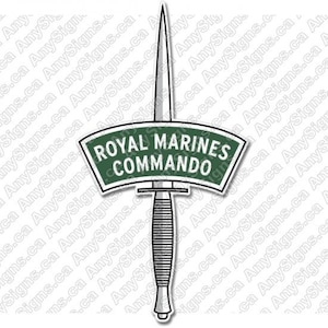 Vinylsticker Britse leger Royal Marines Commando embleem / gedrukte vinylsticker