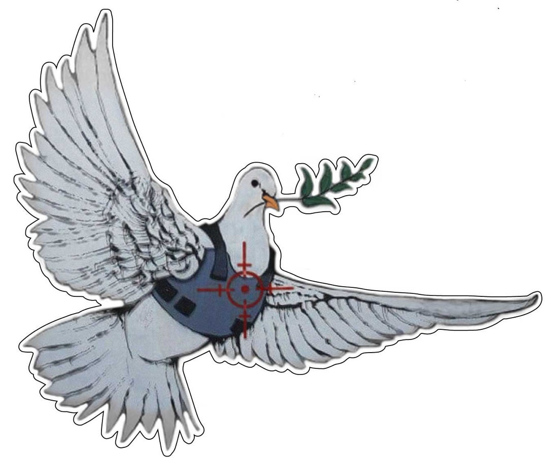 Banksy Peace Dove With Bulletproof West / Target Dove Wall Etsy