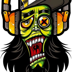 Rock Monster Graffiti Headphones Gorilla Man autocollant vinyle / autocollant en vinyle imprimé pour pare-chocs de camion de voiture, fenêtre, ordinateur portable, PS4, téléphone portable image 1