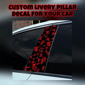 Stickers muraux personnalisés pour montants de portières de voiture de haute qualité/Personnalisé artistique/Choisissez votre image et votre taille/Concevez le vôtre.