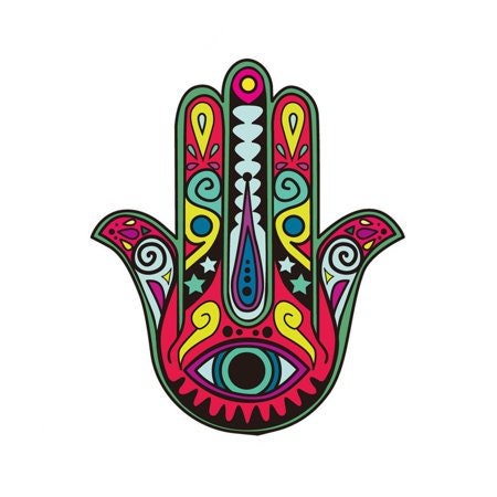 Eye of Fatima Hand Psychedelic Spiritual Art Hamsa Amulet / Printed ...