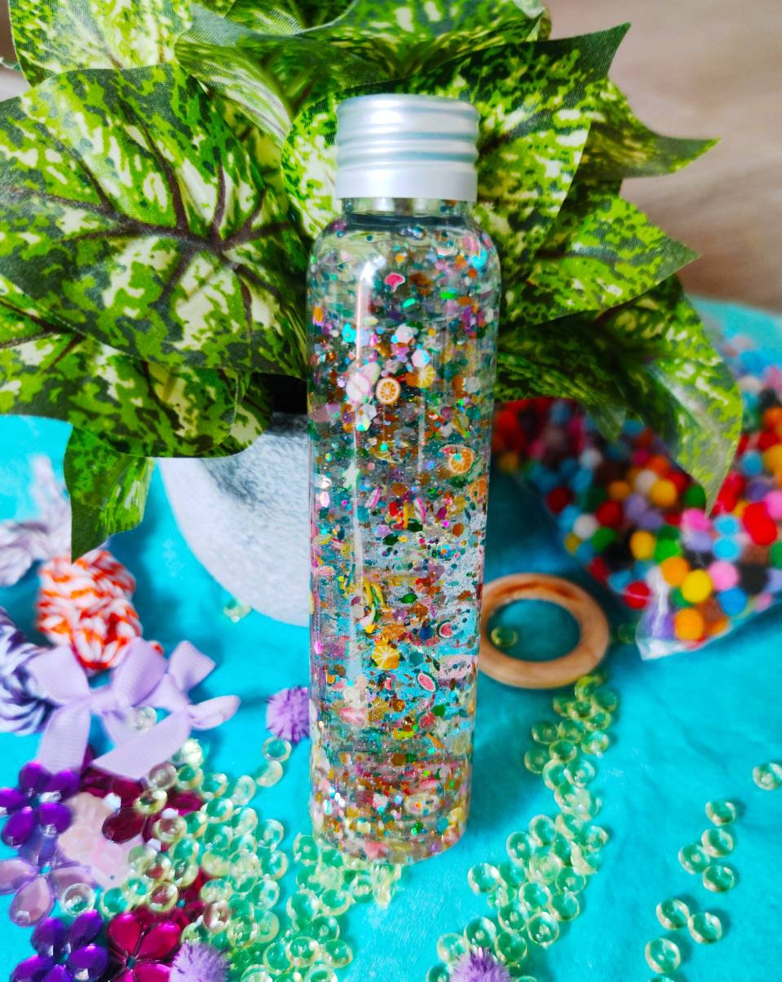 Sensory bottle 100 vegetable glycerin holographic tutti Etsy
