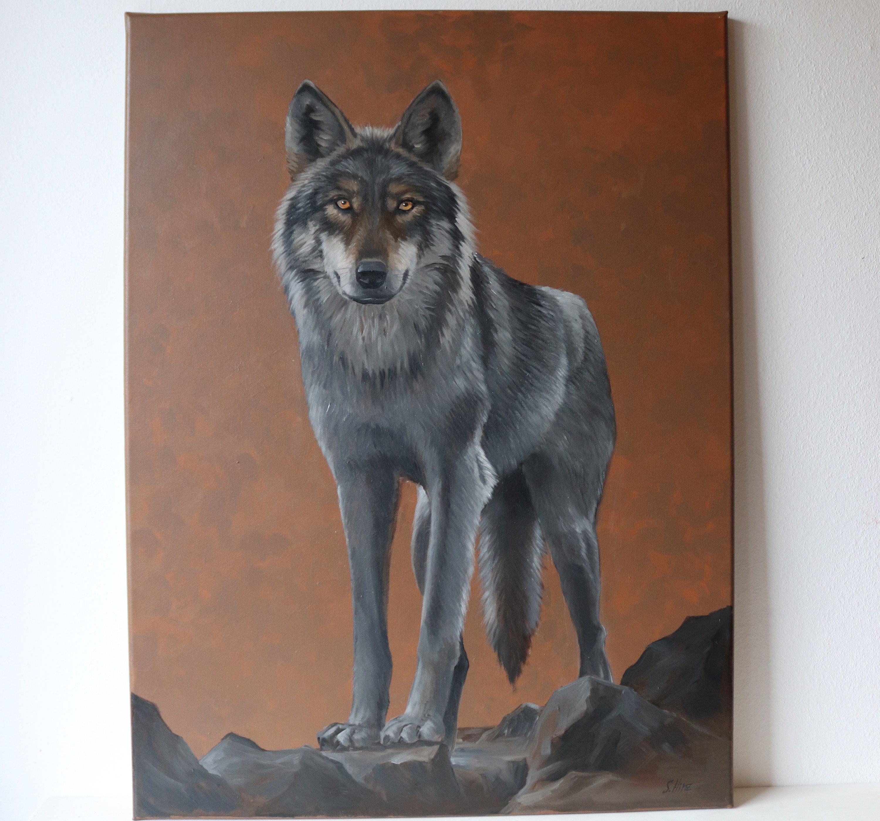 Wolf leinwand