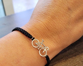 Bracelet de vélo de gravier en argent sterling.