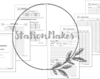 Canning Planner & Recipe Booklet | Printable Template | Home Preservation Journal | Pantry Inventory | Canning Recipe Cards | Dream List