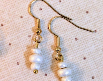 Jojo Clay Pearl Earrings | Handmade Polymer Clay Earrings | Statement Dangle Earrings