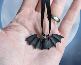 Bat ornament small clay hanging decoration cute Halloween