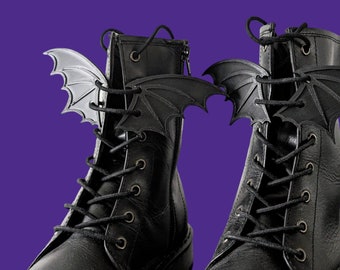 Bat wings boot shoe cosplay accessories shoelace gothic bat