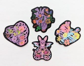 Pastel goth sticker set of 4