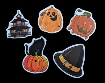 Halloween sticker set treat bags