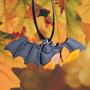 Autumn fall bat decoration clay hanging ornament cute Halloween