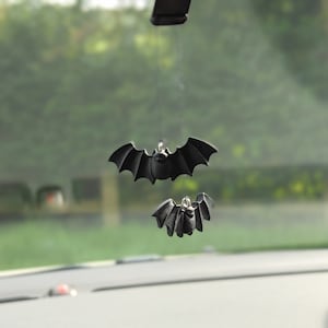 Bat car mirror hanging accessories clay image 3