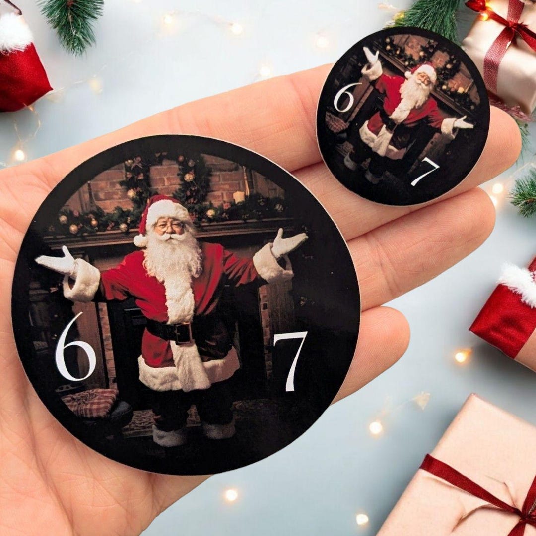 Kid Santa Sticker 6 7 Santa Stickers Large for Kids Gifts Xmas Presents Funny - Etsy
