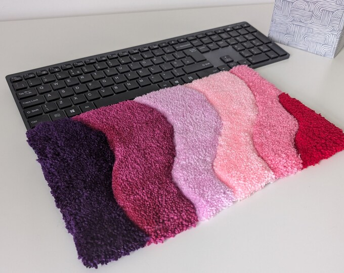Desk Rug Pink Purple Keyboard Wrist Buddy Colourful Office Decor ...