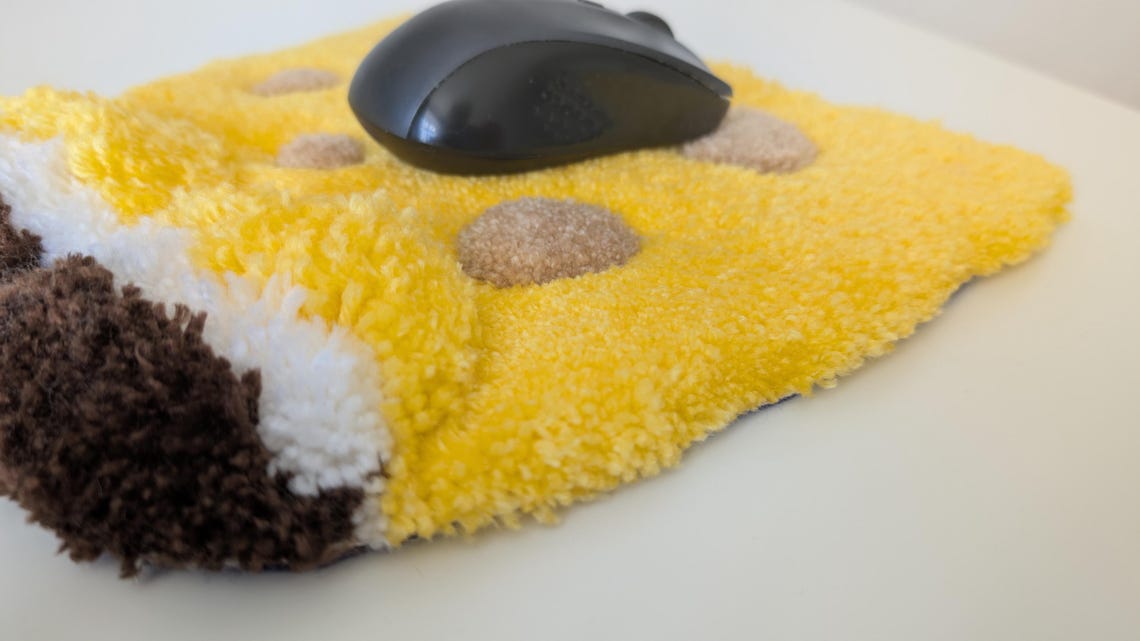 Mouse Pad Tuft Rug Booty Mousemat Pad Fun Tufted Handmade Gamer Office Table Desk Wrist ...